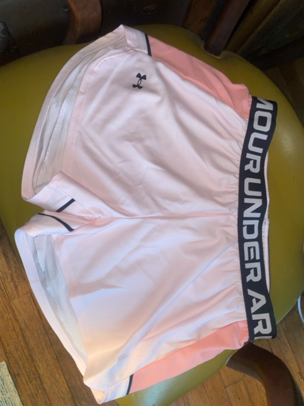 Under Armour Pink Women's Athletic Shorts with Branded Waistband